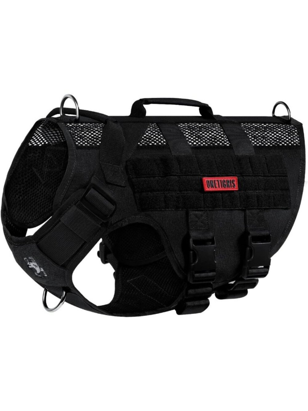 Breathable No-Pull Tactical Dog Harness for Medium Dogs - Military Molle Vest